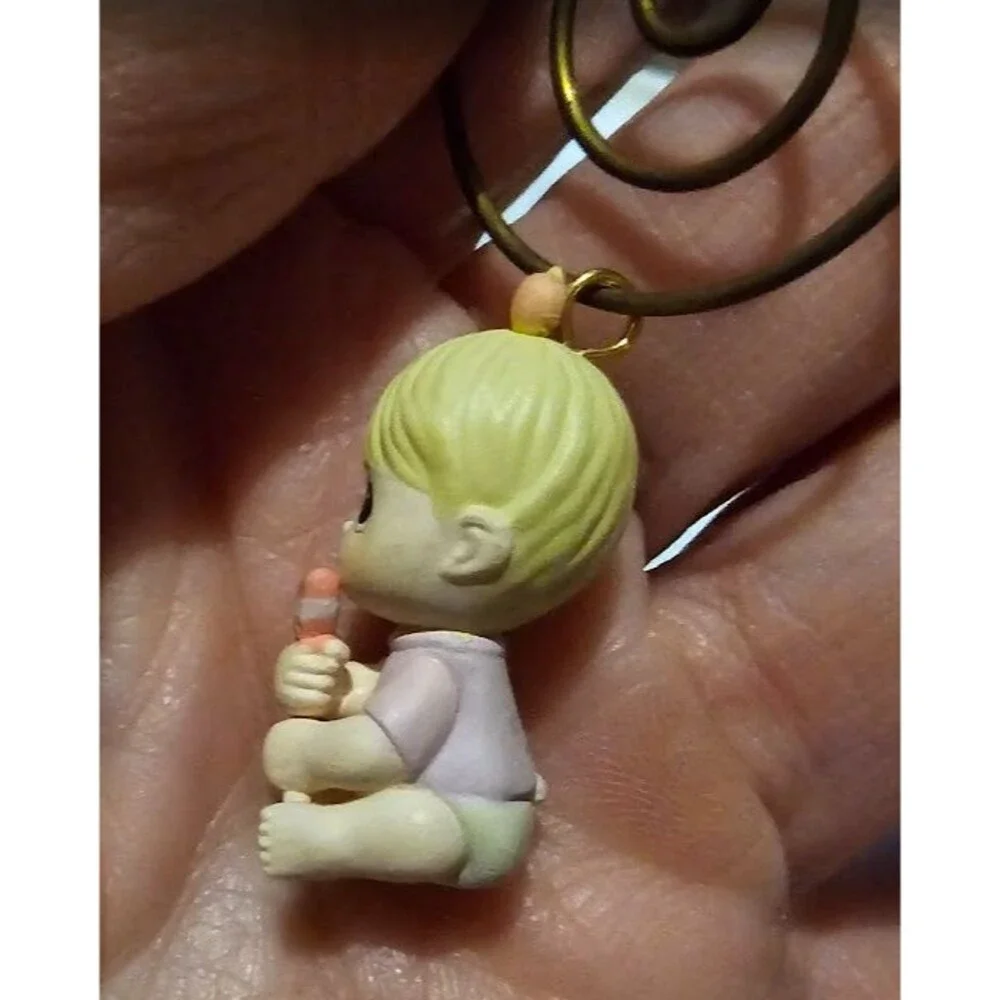 Vintage 1999 Precious Moments Miniature Ornament, Girl with Candy PMI